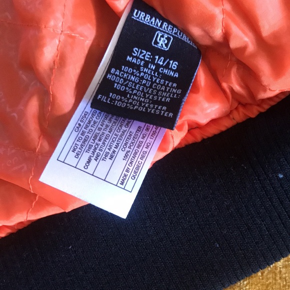 Urban Republic Bomber - Charcoal Space Dye Hooded jacket BOYS 14-16 NWT - Picture 10 of 10